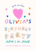 Colourful Kids Birthday Party Invitation – Digital Download