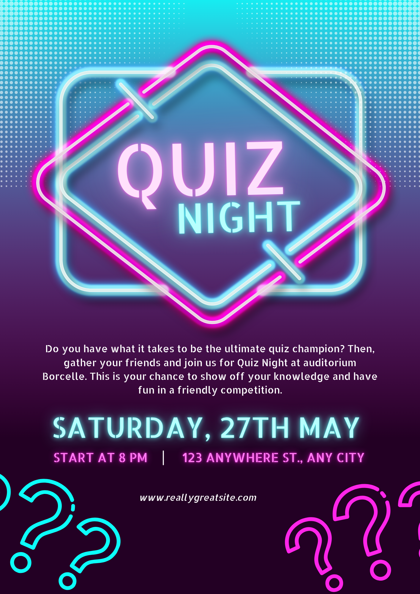 Quiz Night Flyer - Digital download