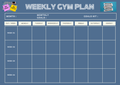 4-Week Weekly Gym Plan – Editable Digital Download